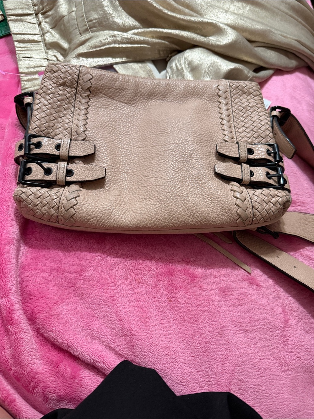 Rebeccaminkoff Neutral Weave-Accent Crossbody Bag - Beige